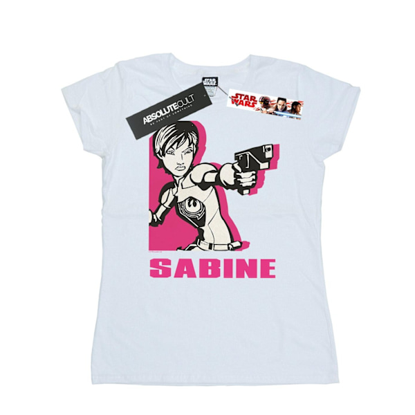Star Wars Dam/Kvinnor Rebels Sabine Bomull T-shirt S Vit White S