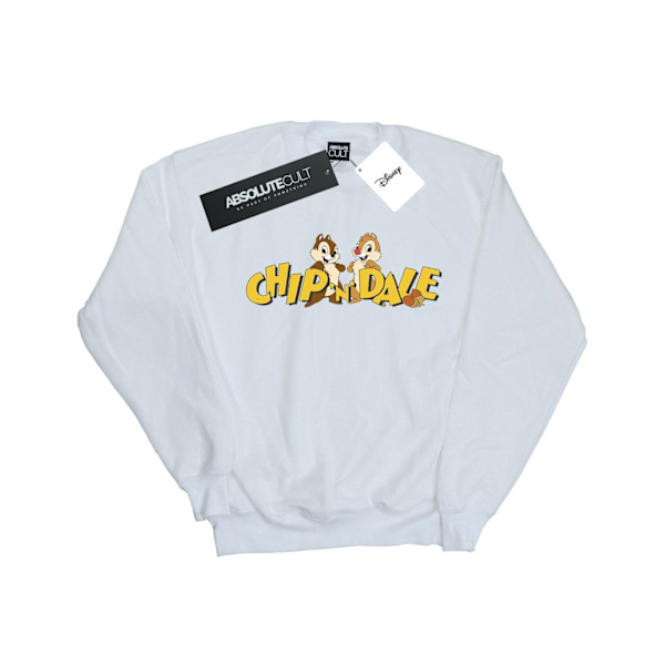 Disney Dam/Kvinnor Chip Och Dale Karaktär Logo Sweatshirt XL White XL