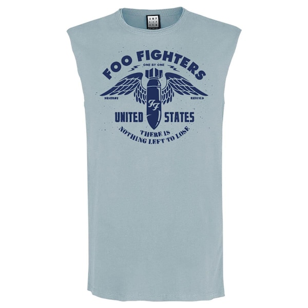 Amplified Mens One By One Foo Fighters Sleeveless Tank Top L St Strange Blue L