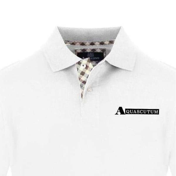Aquascutum Herr Logotyp Pikétröja M Vit White M