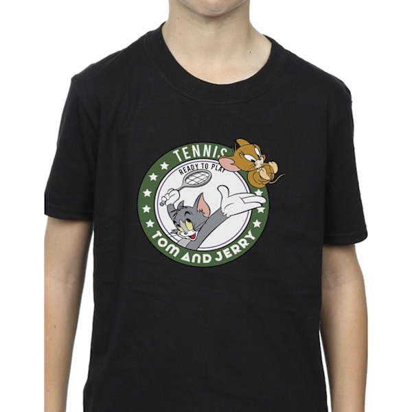 Tom And Jerry Boys Tennis Ready To Play T-Shirt 12-13 År Bla Black 12-13 Years