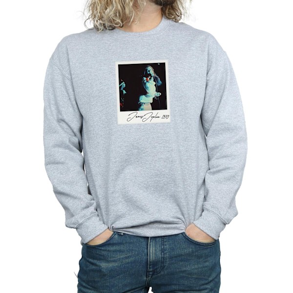 Janis Joplin Mens Memories 1970 Sweatshirt S Sports Grey Sports Grey S