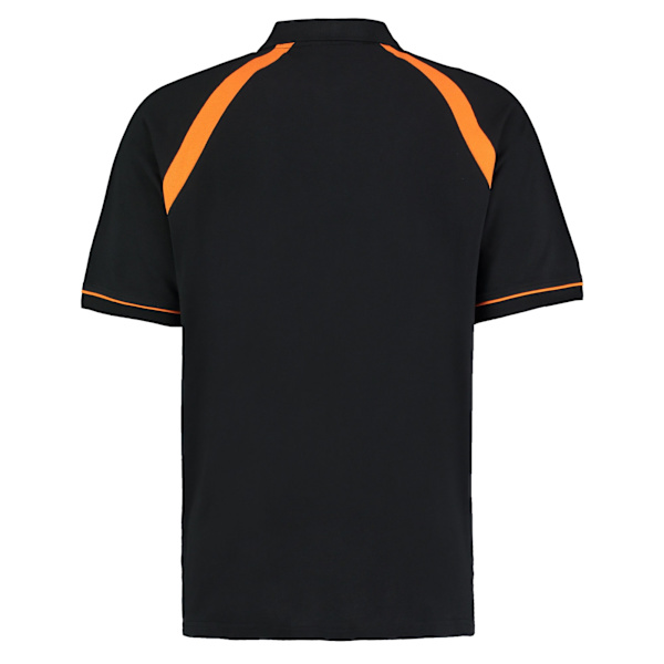 Kustom Kit Herr Oak Hill Piqué Poloskjorta M Svart/Orange Black/Orange M