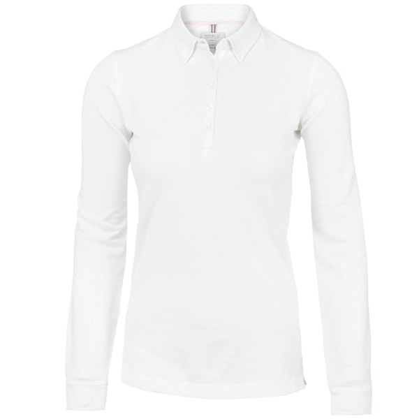 Nimbus Womens/Ladies Carlington Deluxe Long Sleeve Polo Shirt X White XS