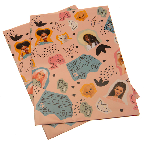 Barbie Happy Birthday Presentpapper En Storlek Flerfärgad Multicoloured One Size