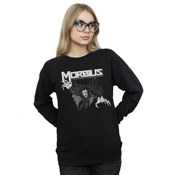 Marvel Comics Dam/Damer Morbius Mono Jump Sweatshirt XXL Svart Black XXL