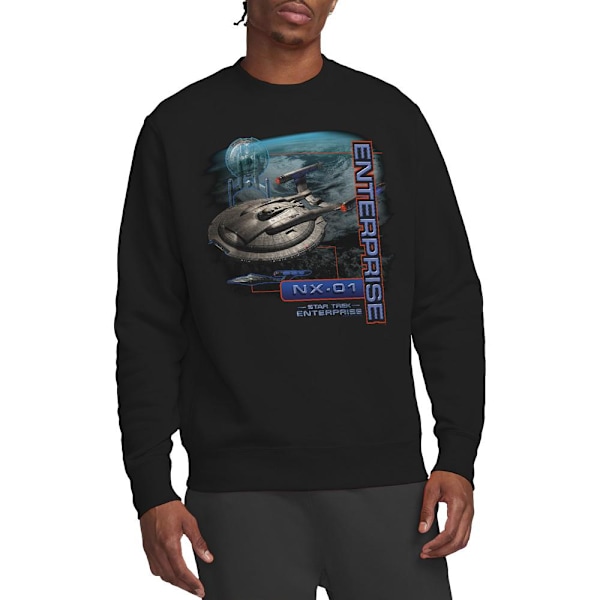 Star Trek Unisex Vuxen Enterprise NX 01 Sweatshirt L Svart Black L