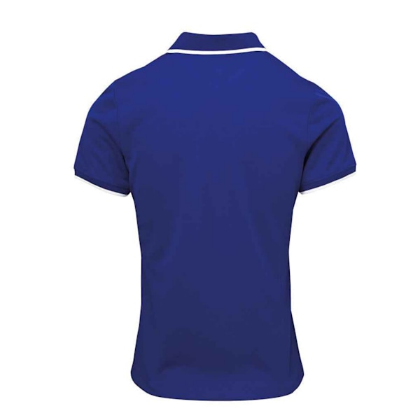 Premier Dam/Dam Coolchecker Kontrast Pique Poloskjorta M R Royal Blue/White M