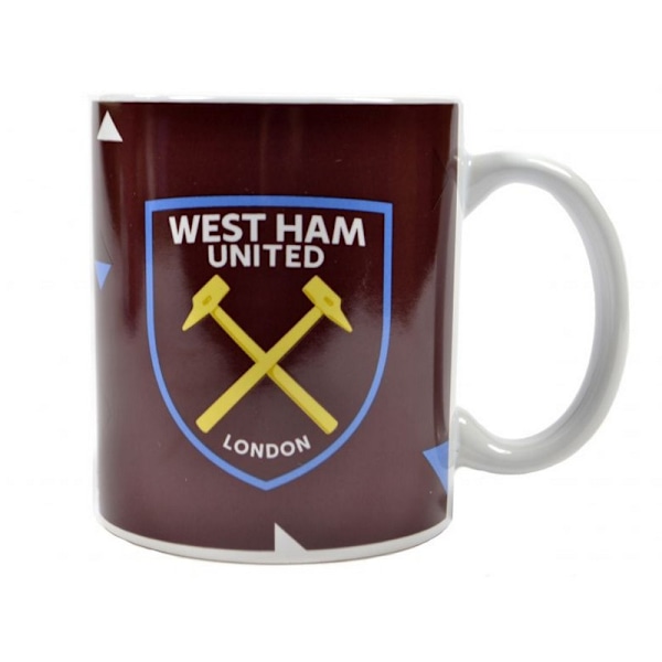 West Ham United FC Particle Mug One Size Claret Red/White Claret Red/White One Size