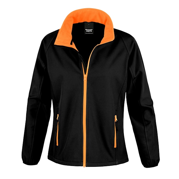Result Dam/Dam Core Tryckbar Softshelljacka 2XL Svart Black / Orange 2XL