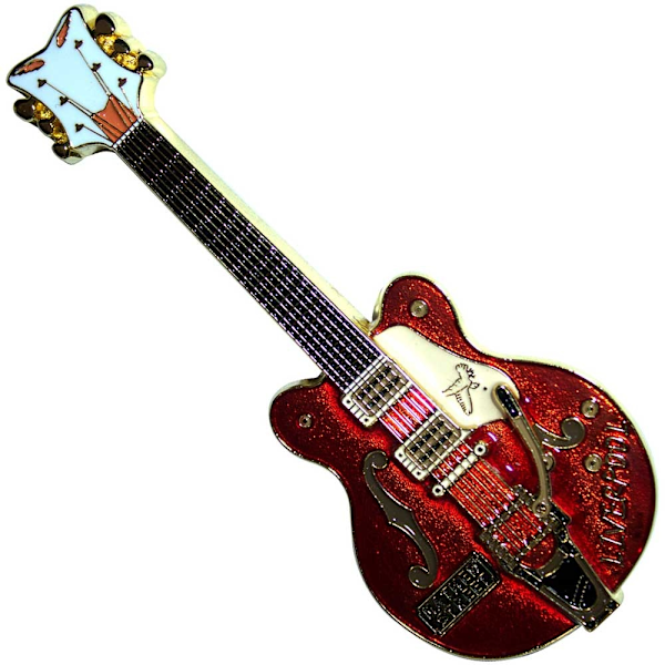 Rock Off Mathew Street Rostfri Gitarr Kylskåpsmagnet En Storlek Röd/Guld Red/Gold One Size