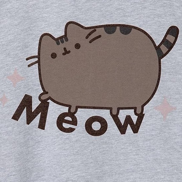 Pusheen Girls Meow T-Shirt 11-12 år Gråmelerad Grey Marl 11-12 Years