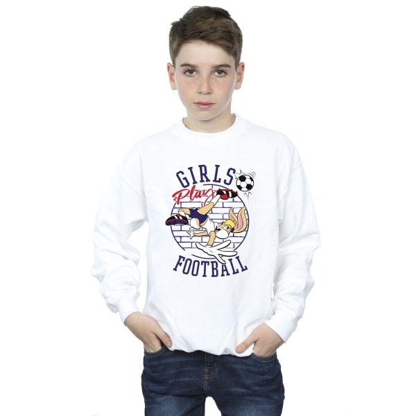 Looney Tunes Boys Lola Bunny Girls Spela Fotboll Sweatshirt 12- White 12-13 Years