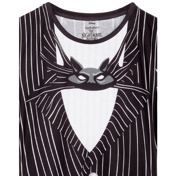 Nightmare Before Christmas Jack Skellington Klänning för kvinnor/damer Black/White XXL