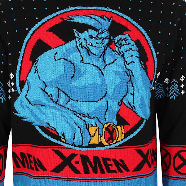 X-Men Unisex Vuxen Beast Stickad Tröja M Flerfärgad Multicoloured M