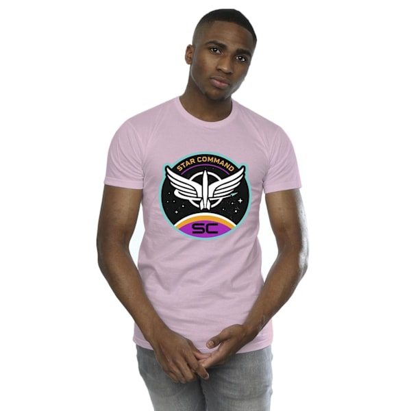 Disney Lightyear Star Command Circle T-shirt L Baby Pink för män Baby Pink L