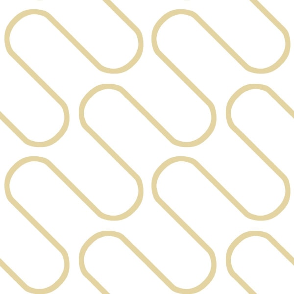 Catherine Lansfield Linear Curve Tapet 10m x 53cm Vit/Gol White/Gold 10m x 53cm