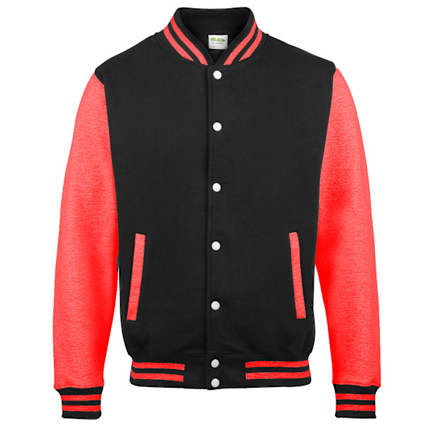 Awdis Unisex Varsity Jacka M Jet Black/ Fire Red Jet Black/ Fire Red M