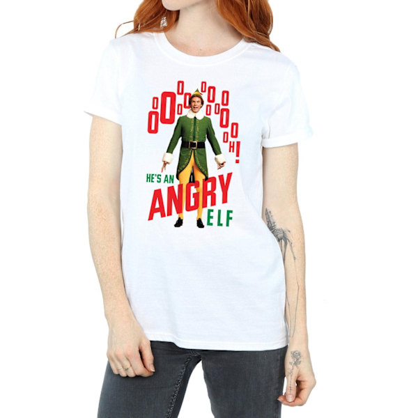 Elf Dam/Damer Angry Elf Bomull Boyfriend T-Shirt L Vit White L