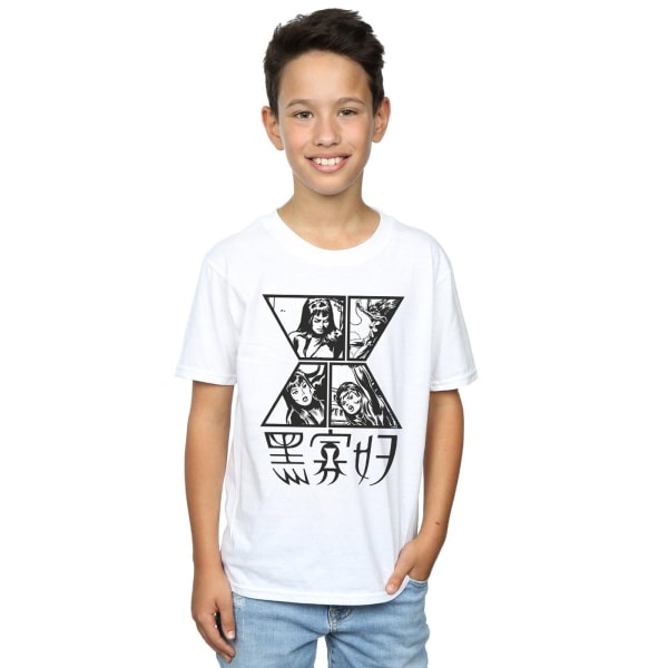 Marvel Boys Black Widow Symbol T-shirt 5-6 år Vit White 5-6 Years