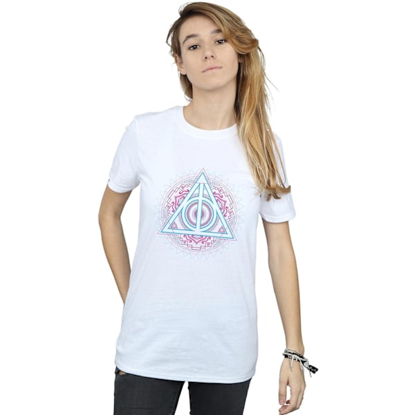 Harry Potter Dam/Damer Neon Dödsreliker Bomull Pojkvän White M