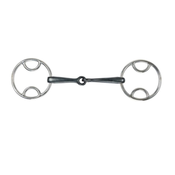 Shires Sweet Iron Jointed Häst Bevel Bit 4.5in Svart Black 4.5in