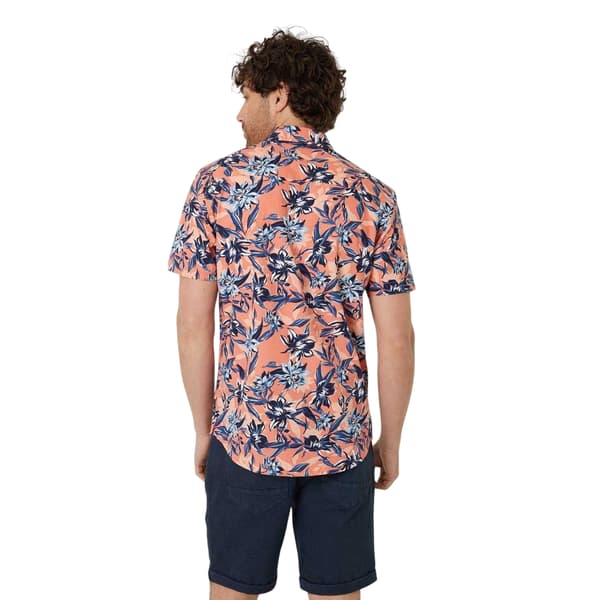 Threadbare Herr Latham Blommig Normal Skjorta M Persika Peach M