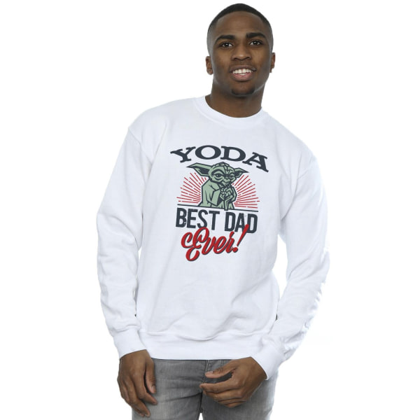 Star Wars Mandalorian Yoda Pappa Sweatshirt L Vit White L