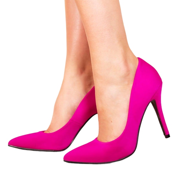 Where's That From Dam/Damer Leah Mockaskor Med Hög Klack 3 UK Hot Pink 3 UK