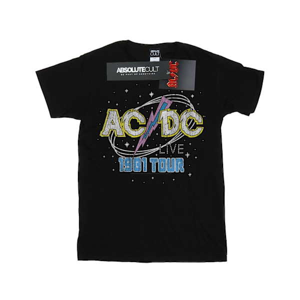 AC/DC Girls 1981 Live Tour Bomull T-shirt 7-8 år Svart Black 7-8 Years