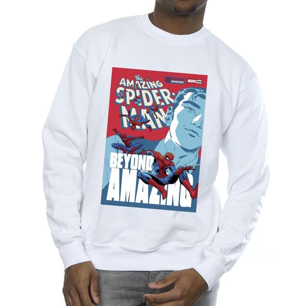 Marvel Herr Spider-Man Beyond Amazing Cover Sweatshirt XL Vit White XL