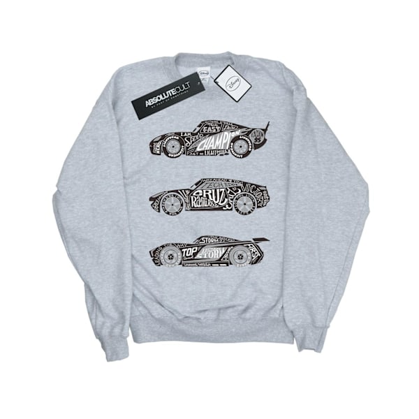 Disney Boys Cars Text Racers Sweatshirt 12-13 år Sports Grey Sports Grey 12-13 Years