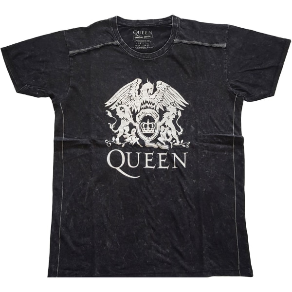 Queen Unisex Vuxen Wash Collection Crest T-shirt M Svart Black M