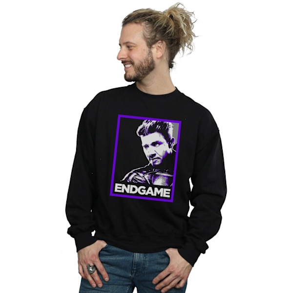 Marvel Mens Avengers Endgame Hawkeye Poster Sweatshirt 3XL Svart Black 3XL