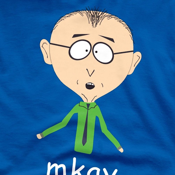 South Park Herr Mkay Mr Mackey T-Shirt 4XL Kungsblå Royal Blue 4XL