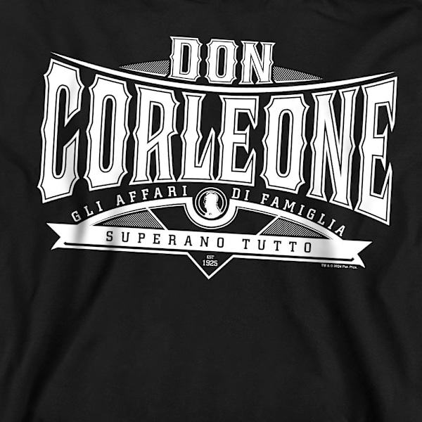 The Godfather Unisex Vuxen Don Vito Corleone Text Tröja XL Black XL