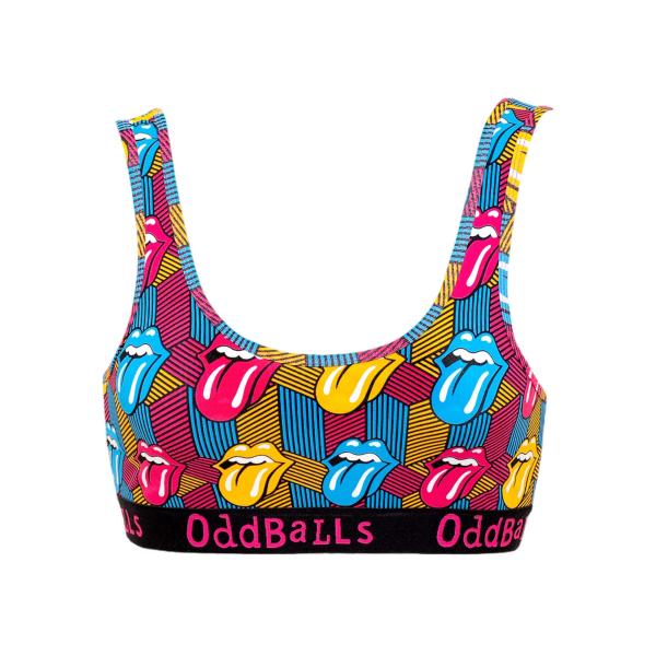 OddBalls Dam/Dam Retro The Rolling Stones Bralette XL Mul Multicoloured XL
