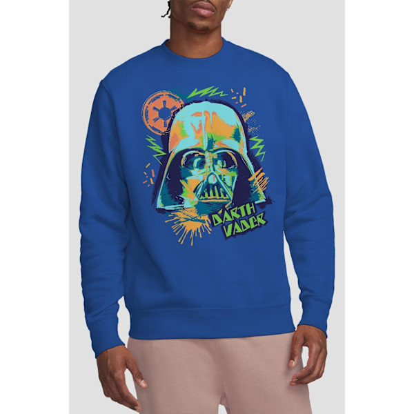 Star Wars Unisex Vuxen 90-tals Darth Vader Sweatshirt S Kungsblå Royal Blue S