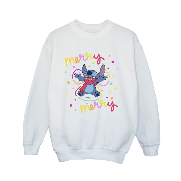 Disney Boys Lilo & Stitch Merry Rainbow Sweatshirt 9-11 år W White 9-11 Years