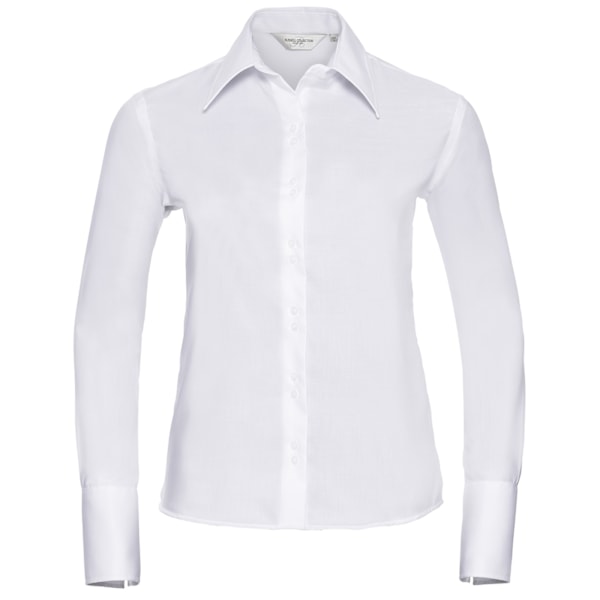 Russell Collection Dam/Damer Ultimate Långärmad Skjorta 12 White 12 UK