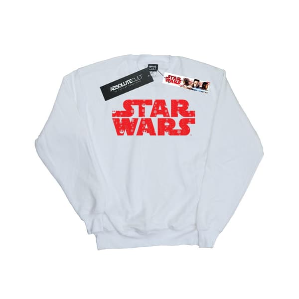 Star Wars Flickor Jul Logotyp Tröja 7-8 År Vit White 7-8 Years