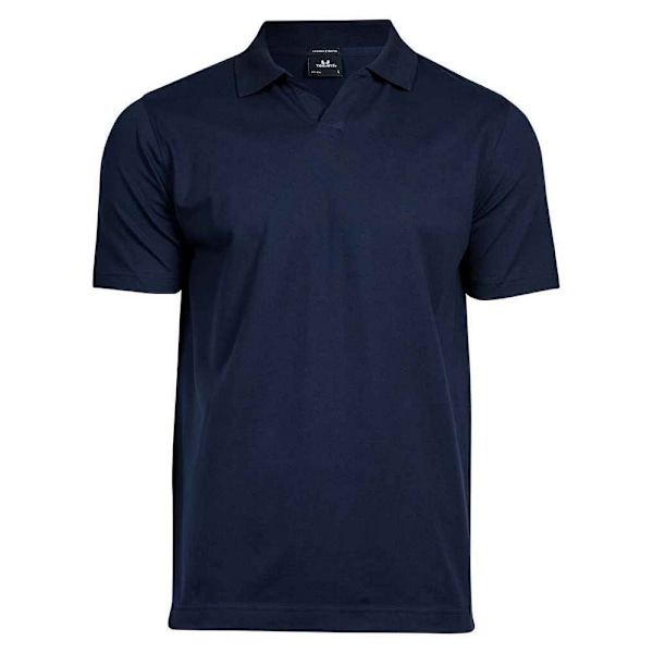 Tee Jays herr Stretch V-ringad pikétröja XL marinblå Navy XL