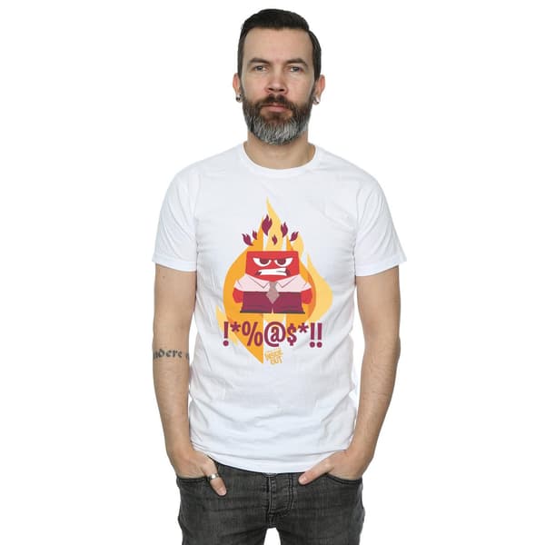 Disney Herr Inside Out Fired Up T-Shirt 3XL Vit White 3XL