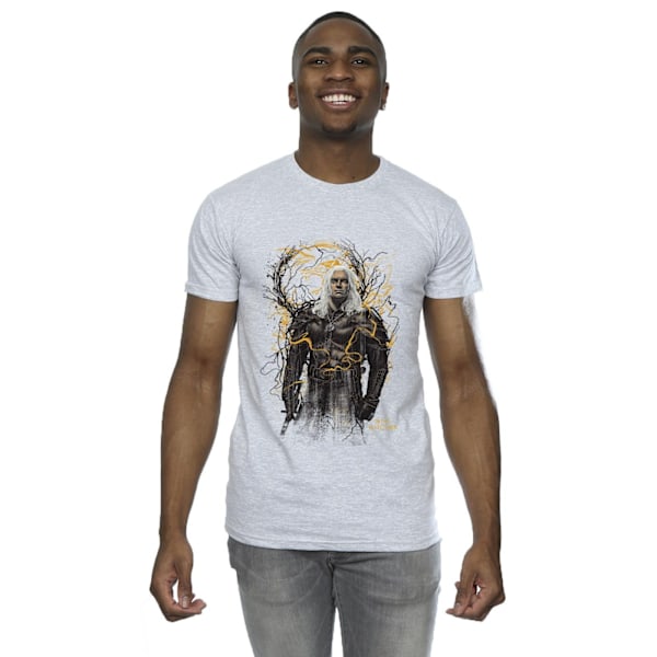 Netflix The Witcher Smoking Wolf T-shirt L Sports Grey för män Sports Grey L