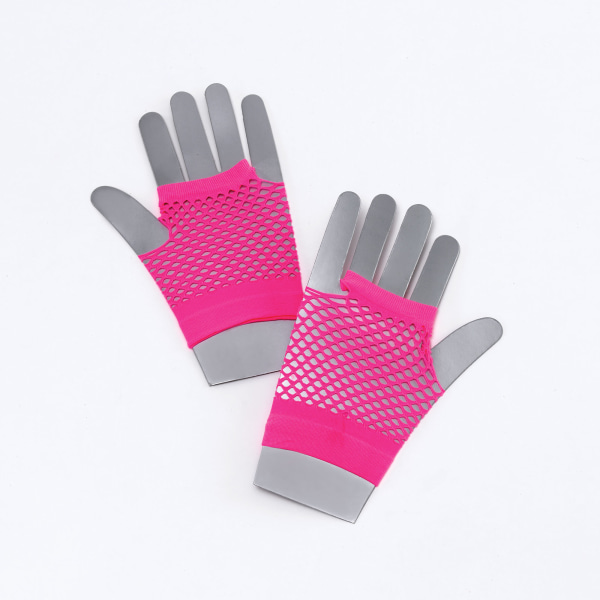 Bristol Novelty Unisex korta näthandskar för vuxna (1 par) En Neon Pink One Size