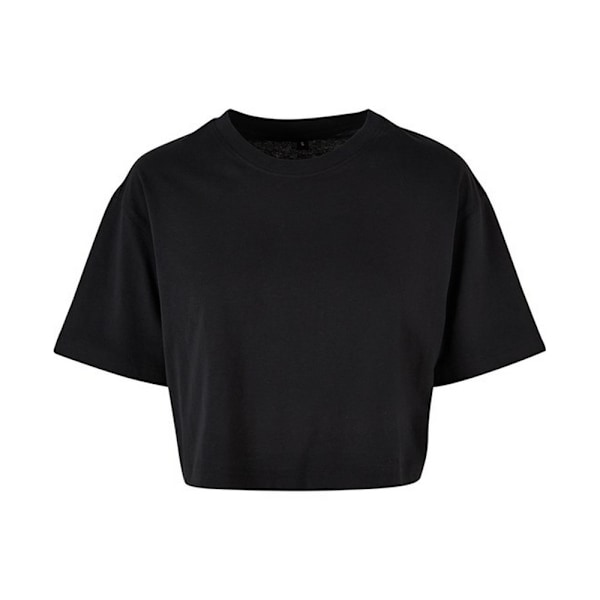 Bygg ditt varumärke Dam/Dam Oversized Kortärmad Crop Top Black L