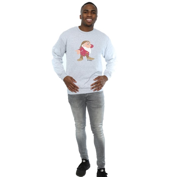 Disney Herr Klassisk Grumpy Tröja L Ljusgrå Heather Grey L