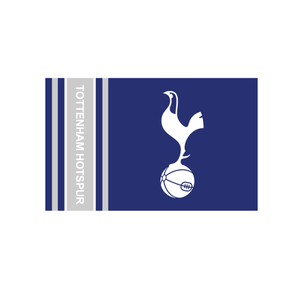 Tottenham Hotspur FC Wordmark Stripes Flag 5 x 3ft Navy Navy 5 x 3ft