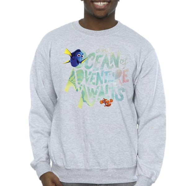 Disney Mens Finding Dory Ocean Of Adventure Sweatshirt XXL Spor Sports Grey XXL