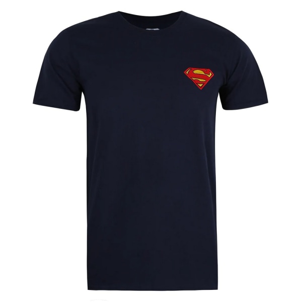 Superman Mens Core Logo T-shirt M Marinblå Navy M
